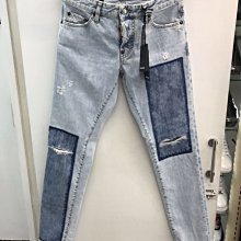 D2 Dsquared2 藍色 刷白 破壞 刺繡Logo 牛仔褲 全新正品 男裝 歐洲精品 歷史價格詳細信息