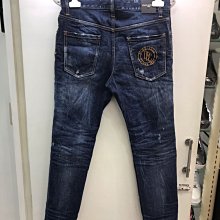 D2 Dsquared2 藍色 刷白 破壞 刺繡Logo 牛仔褲 全新正品 男裝 歐洲精品 價格比較,價格查詢,歷史價格詳細信息