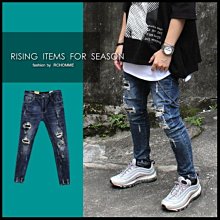 超彈力  牛仔褲【OBIYUAN】 縮口褲  淺洗色 長褲 單寧褲【HK4188】 歷史價格詳細信息