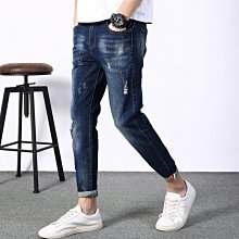 春夏九分男士牛仔彈力小腳修身韓版9分男子 Y721 歷史價格詳細信息