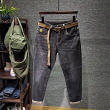 秋季新品男士牛仔褲藍色修身小腳褲韓版潮流休閑青年彈力長褲 Y625722610442 歷史價格詳細信息