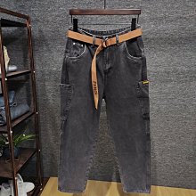 【型男會社】0511 YYS 香港高端微哈老爹牛仔褲男潮牌寬松小直筒九分褲彈力破洞補丁9分 歷史價格詳細信息