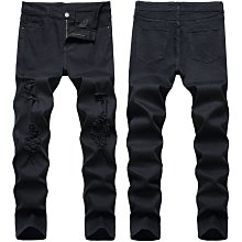 【型男會社】0516 QKN 新款男士歐美小直筒修身牛仔褲破洞水洗牛仔褲男磨破牛仔褲男 歷史價格詳細信息