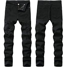 【型男會社】0516 QKN 新款男士歐美小直筒修身牛仔褲破洞水洗牛仔褲男磨破牛仔褲男 歷史價格詳細信息