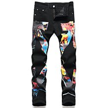 【型男會社】0518 BPFZ 新款高端歐美字母印花刺繡夜店潮褲小直筒彈力磨白男式牛仔褲6301 歷史價格詳細信息