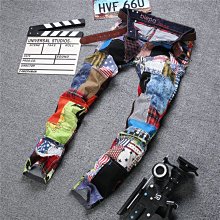 【型男會社】0518 BPFZ 新款高端歐美字母印花刺繡夜店潮褲小直筒彈力磨白男式牛仔褲6301 歷史價格詳細信息