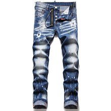 【型男會社】0518 BPFZ 秋冬新款潮男褲彈力迷彩拼接拼色修身牛仔褲中腰男裝褲子3132 歷史價格詳細信息