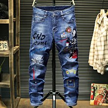 白色刺繡牛仔褲男 韓版彈力緊身窄管褲 破洞牛仔褲男 工作褲男 潮褲 彈性工作褲 窄管褲 素色牛仔褲男 男生長褲-至簡原創 歷史價格詳細信息