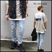 。R.C。snatch.韓著概念款!! 迷彩褲頭內襯+抽鬚補丁破壞 古著深藍刷白彈力牛仔褲.BTS婁峻碩!!~促銷790 歷史價格詳細信息