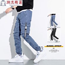牛仔褲 束腳褲 長褲 工作褲 牛仔長褲  春秋季牛仔褲男士寬松彈力松緊腰哈倫束腳男褲韓版百搭休閑褲子男 歷史價格詳細信息