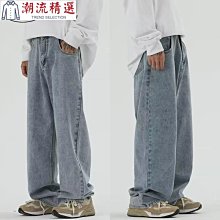 寬褲 牛仔褲【OBIYUAN】 彈性 抓痕 刷破 淺洗色 口袋 單寧褲 長褲 【Y073】 歷史價格詳細信息
