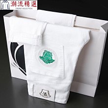 白色牛仔褲男款高個子ootd穿搭美式高街褲子修身微喇叭褲 歷史價格詳細信息