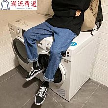 休閒港風牛仔褲新款氣質長褲青春流行男潮流潮慵懶帥氣 歷史價格詳細信息