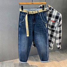 【熱賣精選】高端柔軟黑色哈倫牛仔褲男士2023年新款微寬松彈力小腳潮流長褲子 歷史價格詳細信息