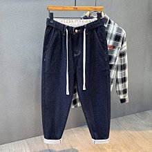 【牛仔褲】男士牛仔褲春秋季寬松直筒小腳褲港風貓須簡約潮流百搭休閑長褲子 歷史價格詳細信息