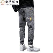 褲子男潮牌寬鬆束腳休閒褲春秋薄款日系復古純棉大口袋機能工裝褲 歷史價格詳細信息