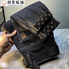 春季新品牛仔褲男 輕奢韓版薄款彈力小腳修身淺藍色長褲子 歷史價格詳細信息