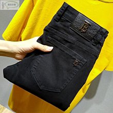 2023高端潮牌休閒褲男寬鬆直筒九分褲純棉彈力修身商務春秋長褲子 歷史價格詳細信息