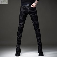 【潮派衣櫥】歐洲站印花牛仔褲男潮牌彈力窄管窄版緊身長褲春夏季薄款男褲流行青年長褲 價格比較,價格查詢,歷史價格詳細信息