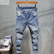 28-48碼 大碼牛仔褲 大碼長褲 大尺寸長褲 大尺碼長褲 夏季大碼牛仔褲男加肥加大破洞乞丐九分束腳寬松潮牌胖子哈倫薄款 歷史價格詳細信息