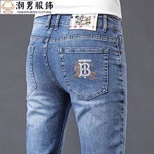 春秋新款男式牛仔絝外貿潮流彈力修身小直筒韓版男裝青年大碼長絝 歷史價格詳細信息