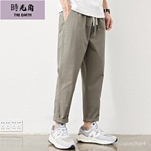 【時光角】 男士九分褲 薄款夏秋季白色褲子 男韓版潮流窄管哈倫褲 緊身休閒褲 歷史價格詳細信息