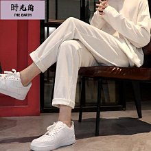 【時光角】 男士九分褲 薄款夏秋季白色褲子 男韓版潮流窄管哈倫褲 緊身休閒褲 歷史價格詳細信息