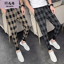 【時光角】 褲子男休閒褲男夏秋季薄款寬鬆速乾運動褲男生韓版潮流九分褲男 歷史價格詳細信息