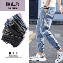 【時光角】 休閒褲男春夏薄款韓版彈力褲子男裝潮牌百搭哈倫窄管褲運動長褲子 歷史價格詳細信息