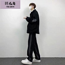 【時光角】 牛仔褲 春秋季男士潮流簡約百搭牛仔褲男彈力窄管直筒休閒褲子 歷史價格詳細信息