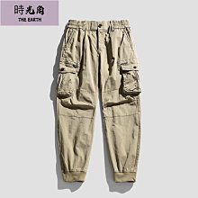 【時光角】 日系復古 easypants丹寧水洗牛仔褲 寬鬆錐形束腳長褲男秋 歷史價格詳細信息