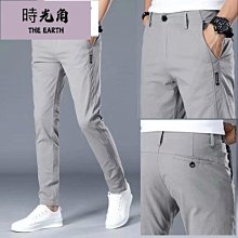 【時光角】 男長褲 休閒褲 夏秋季薄款 男褲 彈力緊身直筒褲子 男 韓版青年褲 商務休閒長褲 歷史價格詳細信息