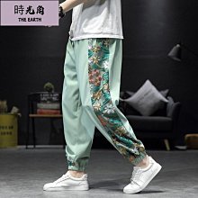 【時光角】 褲子男夏秋季薄款寬鬆闊腿九分褲潮牌束口褲春季休閒褲 歷史價格詳細信息