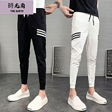【時光角】 男士九分褲 薄款夏秋季白色褲子 男韓版潮流窄管哈倫褲 緊身休閒褲 價格比較,價格查詢,歷史價格詳細信息