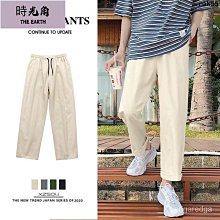 【時光角】 男士九分褲 薄款夏秋季白色褲子 男韓版潮流窄管哈倫褲 緊身休閒褲 歷史價格詳細信息