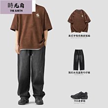 【時光角】 日系復古 easypants丹寧水洗牛仔褲 寬鬆錐形束腳長褲男秋 歷史價格詳細信息