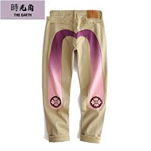 【時光角】 休閒褲男 牛仔褲男 休閒長褲男 潮褲 個性潮流緊身窄管黑白拼接拼色牛仔褲男士春夏長款緊身褲子髮型師 歷史價格詳細信息