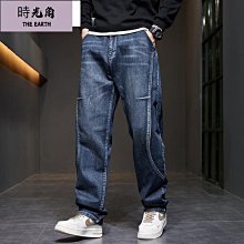 大尺碼牛仔褲男 顯瘦牛仔褲 寬松彈性牛仔裤 休閑哈倫裤 束口褲男 青年胖子束腳褲 縮口褲  牛仔裤 四季可穿 歷史價格詳細信息