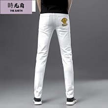 刺繡牛仔褲男潮牌純棉寬鬆直筒微錐水洗復古秋冬大尺碼男士潮流褲子 歷史價格詳細信息