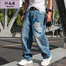 【時光角】 胖子長褲加大碼寬松直筒優質肥佬褲子牛仔褲夏秋季男裝加肥大46碼肥佬寬腿牛仔褲男直筒寬松薄款牛仔長褲子男 歷史價格詳細信息