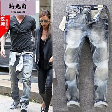 春秋款牛仔庫男潮牌淺色九分庫休閑直筒庫美式復古潮流男生長庫子 歷史價格詳細信息