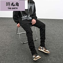 高街破洞修補程式黑色牛仔褲男百搭寬鬆休閒四季可穿直筒褲潮 歷史價格詳細信息