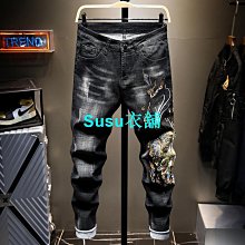 黑色牛仔庫男潮牌新款男庫休閑庫子男生美式男款春秋季直筒庫長庫 歷史價格詳細信息