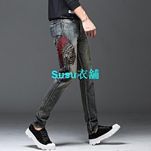 復古懷舊破洞直筒牛仔褲男夏季寬鬆潮牌大尺碼褲子男生爛洞乞丐褲潮 歷史價格詳細信息