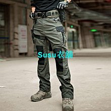 工裝褲 工裝褲 黑色作訓褲男秋冬耐磨戰術褲軍迷褲工裝褲網格訓練褲保安褲子寬松 歷史價格詳細信息