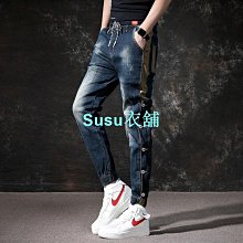 春季松緊腰大碼牛仔褲男加肥加大碼胖子直筒寬松高腰彈力肥佬長褲 歷史價格詳細信息