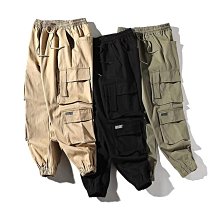 工作褲 長褲 休閒工裝褲 工裝褲男潮牌大碼寬鬆  束腳迷彩褲潮流百搭休閑褲春季工作長褲子男 歷史價格詳細信息