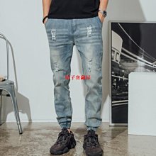 縮口褲 小腳褲 工作褲 水洗刷色牛仔束口褲 男牛仔褲  潮流 休閒長褲 (MY7065)【FIZZE】 歷史價格詳細信息