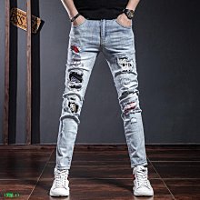 熱銷 韓版緊身牛仔褲男 ins潮流直筒牛仔長褲 青少年學生休閒九分褲 男生百搭長褲牛仔褲-可開發票 歷史價格詳細信息