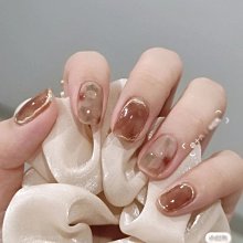 精品純手工穿戴甲高級感晶石貓眼爆閃短款美甲貼片成品學生假指甲 指甲貼片 美甲片 指甲貼291 LX063 歷史價格詳細信息
